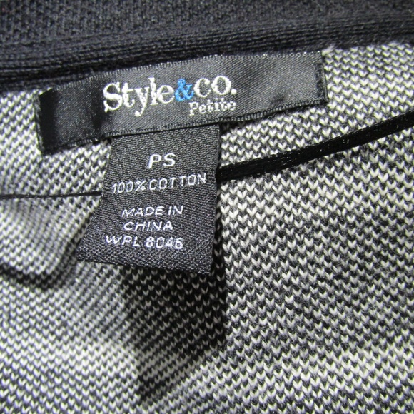 NEW Style & Co Black & White Knit Peplum Blazer PS - Picture 4 of 5